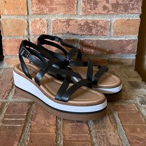 Lucky Brand Ticey Strappy Wedge Platform Sandals